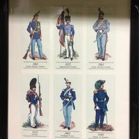 Stampe a colori uniformi militari storiche