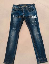 jeans uomo cinque paia in stock 