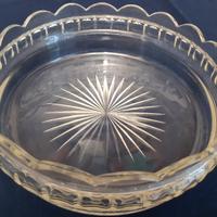 antico centrotavola in cristallo molato 