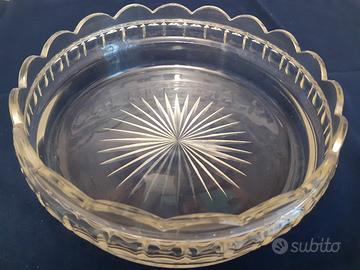 antico centrotavola in cristallo molato 