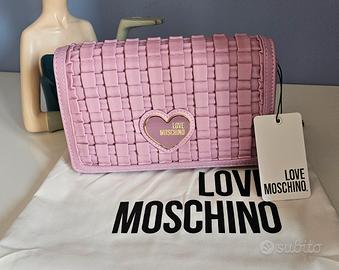 BORSA A TRACOLLA LOVE MOSCHINO MALVA
