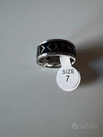 Anello acciaio segni romani