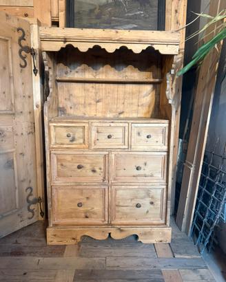 Credenza a Cassetti Tirolese in Abete