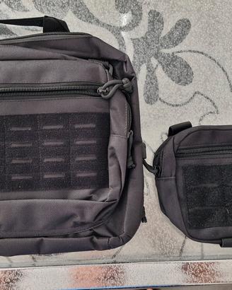 borsa a tracolla più borsello x accessori vari 