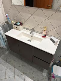 Mobile Bagno Sospeso Moderno con Lavabo Integrato