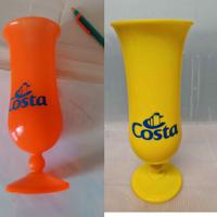 2 Bicchieri Calice Flute Plastica Costa Crociere p