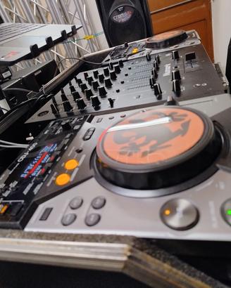 console completa con flycase originale Pioneer dj