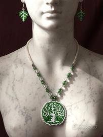 Set Collana Orecchini Albero Vita Pezzo unico