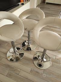 Sgabelli bianco eco pelle cucina