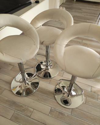 Sgabelli bianco eco pelle cucina