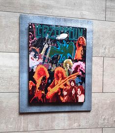 Quadro in legno omaggio ai Led Zeppelin 