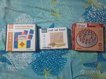 Set 3 giochi educativi portatili per bambini 3yr