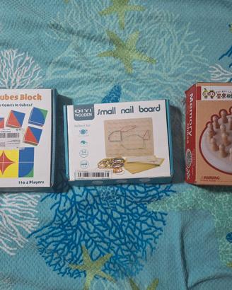 Set 3 giochi educativi portatili per bambini 3yr