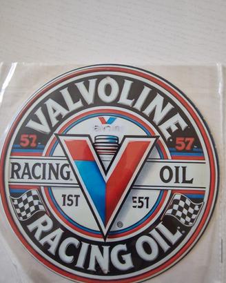 Targa in metallo Valvoline Racing Oil vintage 