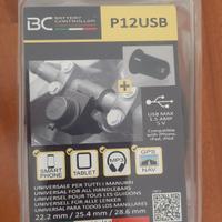 Kit presa usb 12v + carica batteria per moto-quad.