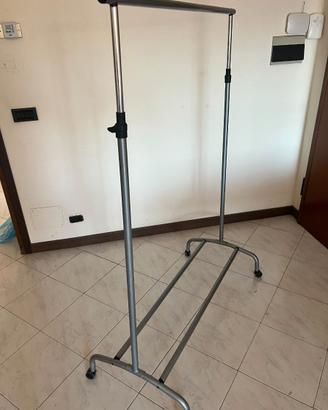 Stender appendiabiti IKEA RIGGA grigio con ruote