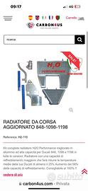 Radiatore da corsa aggiornato Ducati