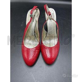 SCARPE DONNA ROSSE PITONE
