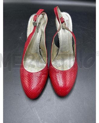 SCARPE DONNA ROSSE PITONE