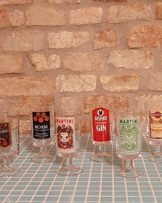 Bicchierini Rossi e Martini vintage