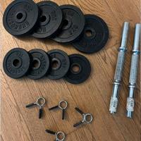 Manubri con dischi palestra