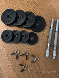 Manubri con dischi palestra