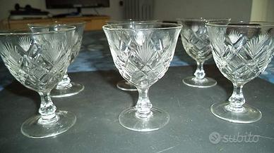 Servizio bicchierini vermouth in cristallo