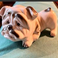 ARTICOLOraroSTATUAporcellanaBULLDOGanticaXXsecolo