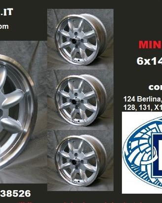 Cerchi Minilite 6x14 14 pollici 4x98 et23 fiat