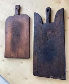 tagliere legno antico coppia