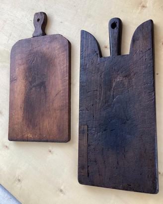 tagliere legno antico coppia