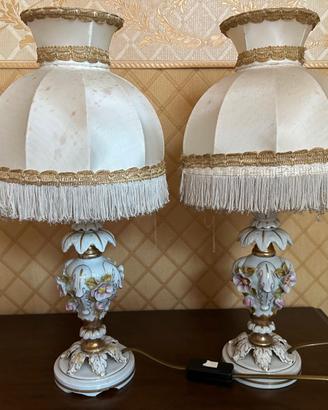 Coppia ABAT-JOUR CAPODIMONTE