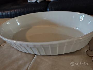 Pirofila in ceramica bianca 