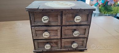 cassettiera in legno piccola da scrivania 