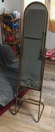Specchio da terra orientabile stile vintage dorato