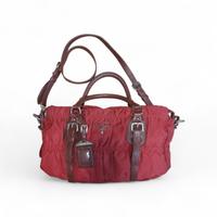 Borsa a tracolla Prada Tessuto Gaufre Red