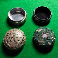 Coppia di Scatoline Portagioie Artigianali indiane