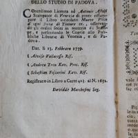 Libro antico galipidio tallier