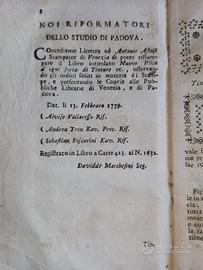 Libro antico galipidio tallier