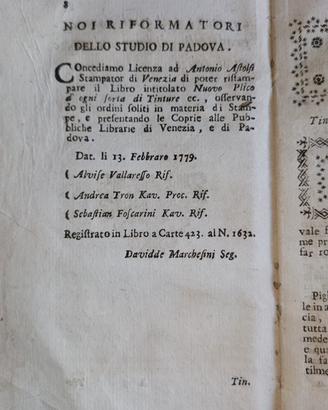 Libro antico galipidio tallier