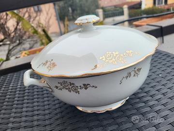 RICHARD GINORI: rara zuppiera vintage,con oro... 