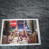 Cartolina vintage Coca Cola con scena natalizia a