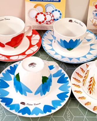 Set da 12 pezzi , 6 tazze 6 piattini
