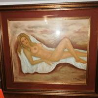 Dipinto su tela nudo di donna 83x73
