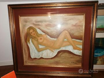 Dipinto su tela nudo di donna 83x73