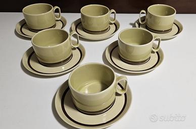 Servizio Tazze Caffè/Tè Tognana Beige e Marrone