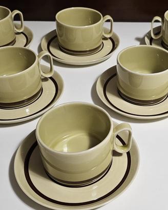 Servizio Tazze Caffè/Tè Tognana Beige e Marrone