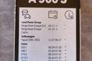 Spazzole tergicristalli Volvo, Volkswagen, Range r