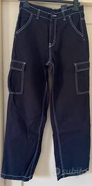 Pantaloni cargo neri H&M Divided tg 28