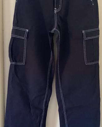 Pantaloni cargo neri H&M Divided tg 28